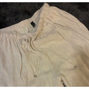 Cream Wide Leg Pants